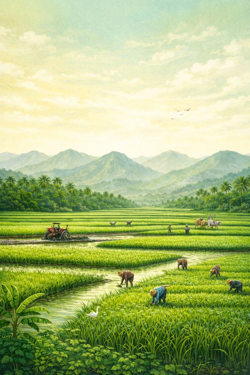 Paddy fields — where Maharajha rice begins